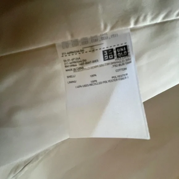 Uniqlo Cream Double-Breasted Trench Coat - Picture 5 of 11